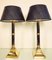 Art Deco Brass and Chrome Bamboo Effect Table Lamps, 1977, Set of 2, Image 1