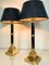 Art Deco Tischlampen aus Messing & Chrom in Bambusoptik, 1977, 2er Set 2