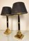 Art Deco Brass and Chrome Bamboo Effect Table Lamps, 1977, Set of 2 8