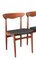 Danish Teak Chairs with Leather Seats, 1960s, Set of 6, Image 4