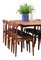 Danish Teak Chairs with Leather Seats, 1960s, Set of 6, Image 6