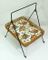 Vintage Rattan Tray and Stand, 1950s 5