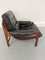 Teak and Leathert Scandinavian Armchair, 1960s, Image 8