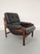 Teak and Leathert Scandinavian Armchair, 1960s 9