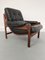 Teak and Leathert Scandinavian Armchair, 1960s 1