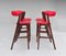 Vintage Fire Bar Stools attributed to Kai Kristiansen, Set of 4, Image 3