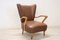 Mid-Century Brown Faux Leather Armchair, Image 8