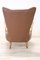 Mid-Century Brown Faux Leather Armchair, Image 5