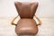 Brauner Mid-Century Sessel aus Kunstleder 6