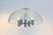 Lampada a sospensione a forma di cupola in metallo cromato e vetro acrilico di Doria, anni '60, Immagine 2