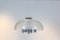 Chrome and Acrylic Glass Dome Pendant Lamp from Doria, 1960s 5