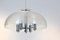 Lampada a sospensione a forma di cupola in metallo cromato e vetro acrilico di Doria, anni '60, Immagine 7