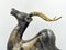 Grande Sculpture Gazelle en Bronze par Loet Vanderveen, 1970s 5