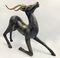 Grande Sculpture Gazelle en Bronze par Loet Vanderveen, 1970s 2