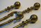 19th Century Wall Mounted Polished Brass Fireplace Tools and Holder, 1870s, Set of 4 10