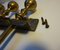 19th Century Wall Mounted Polished Brass Fireplace Tools and Holder, 1870s, Set of 4, Image 4