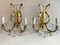 Paited Crystal Wall Lights in the style of Maria Theresa from Massive Lighting, Belgium, 1980s, Set of 2 3