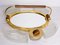 Art Deco French Mirror Glass Brass & Wood Service Five Bowls, 1960s, Image 3