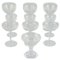 Art Deco Clear Glass Crystal Glasses, France, Set of 10 1