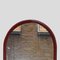 Red Lacquered Arc Mirror, 1940s, Image 4