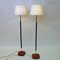 Vintage Teak and Brass FloorLamps by E.A.E -Sweden, 1960s, Set of 2 3