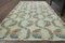 Vintage Turkish Green Floral Wool Oushak Rug, 1930s 2