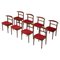 Red Velvet Dining Chair attributed to Helge Sibast and Borge Rammeskov for Sibast, Denmark, 1960s, Image 1