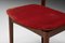 Red Velvet Dining Chair attributed to Helge Sibast and Borge Rammeskov for Sibast, Denmark, 1960s 10