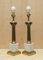 Grandes Lampes de Bureau Piliers Corinthiens Vintage en Marbre et Laiton, Set de 2 2