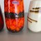 Jarrones vintage de cerámica Fat Lava atribuidos a Scheurich, Alemania, años 70. Juego de 4, Imagen 13