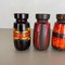 Vintage Fat Lava Pottery Vases attributed to Scheurich, Germany, 1970s, Set of 4 5