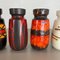 Vintage Fat Lava Pottery Vases attributed to Scheurich, Germany, 1970s, Set of 4 10