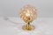 Amber Bubble Glass Table Lamp from Glashütte Limburg, Germany, 1960s, Image 3