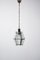 Italian Hexagonal Brass and Beveled Glass Pendant Light in Style of Adolf Loos, 1950s, Image 12