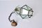 Lámpara colgante italiana hexagonal de latón y vidrio biselado en estilo de Adolf Loos, años 50, Imagen 10