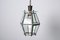 Italian Hexagonal Brass and Beveled Glass Pendant Light in Style of Adolf Loos, 1950s, Image 9