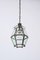 Italian Hexagonal Brass and Beveled Glass Pendant Light in Style of Adolf Loos, 1950s 2