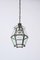 Lampe à Suspension Hexagonale en Laiton et Verre Biseauté style Adolf Loos, Italie, 1950s 2