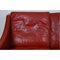 2209 Drei-Sitzer Sofa aus rotem Leder von Børge Mogensen für Fredericia, 1980er 5