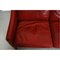 2209 Drei-Sitzer Sofa aus rotem Leder von Børge Mogensen für Fredericia, 1980er 11