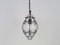 Venetian Cage Pendant in Transparent Blown Glass and Wrought Iron, 2000s 4