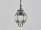 Venetian Cage Pendant in Transparent Blown Glass and Wrought Iron, 2000s 5
