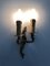 Wall Sconces with Double Lights in Real Bronze, 1960s 2