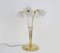 Large Italian Floral Glass Lamp, 1970s 3