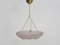 Art Deco Washbasin Hanging Lamp in Pale Pink Glass Paste, 1930s, Image 1