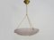 Art Deco Washbasin Hanging Lamp in Pale Pink Glass Paste, 1930s 3