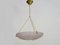 Art Deco Washbasin Hanging Lamp in Pale Pink Glass Paste, 1930s, Image 3