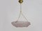 Art Deco Washbasin Hanging Lamp in Pale Pink Glass Paste, 1930s, Image 5