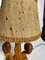 Brown Wood Bird Table Lamp, France, 1940s 5