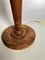 Brown Wood Table Lamp, England, 1940s 4